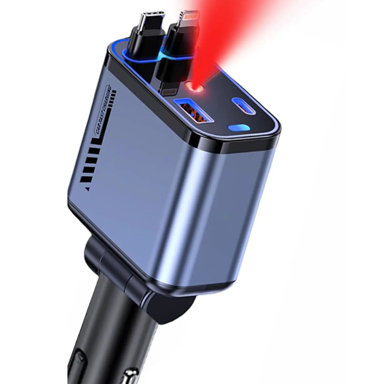 120W Retractable Car Charger with Starlight