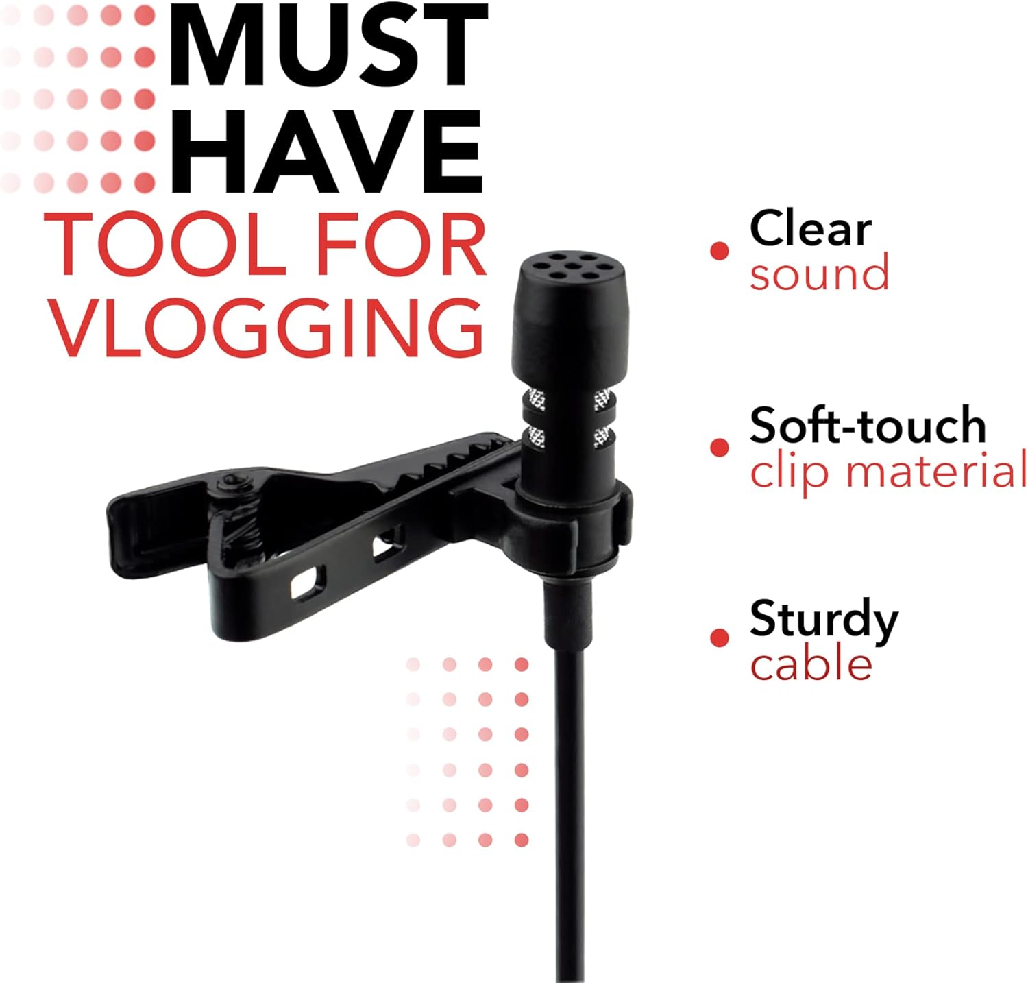 YOUMIC 2 Dual Mini Lavalier Lapel Mics with Clip for Phone, iPhone Microphone for iOS, Android, PC, Laptop, Video, Vlogging