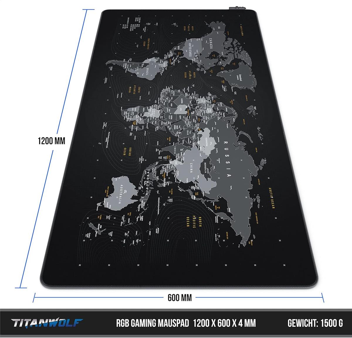 Titanwolf - XXXL RGB Gaming Mouse Mat